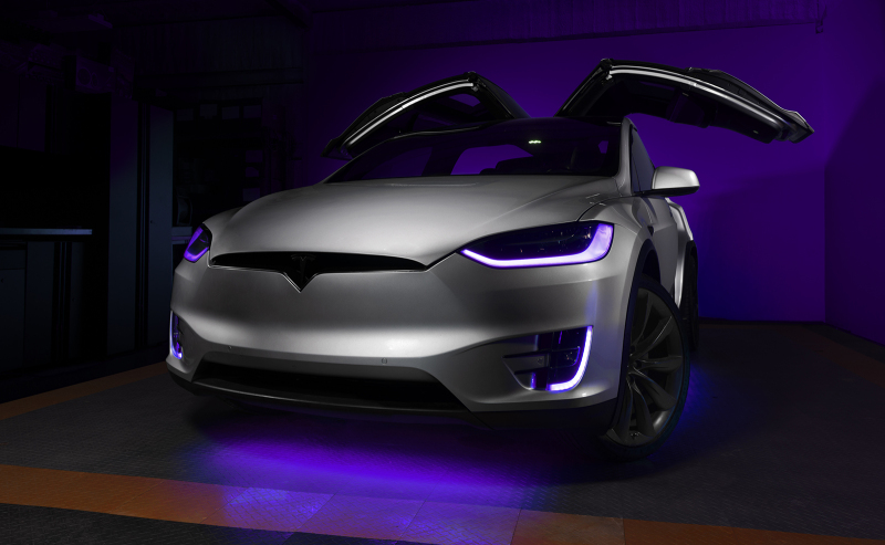 Tesla Model X Headlight & Fog Light DRL Upgrade Kit - ORACLE Lighting - Dynamic ColorSHIFT - Dynamic ColorSHIFT - `16-`21